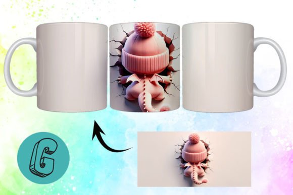 3D Valentine Dragon 3D Mug Wrap (16): A Creative Design Asset