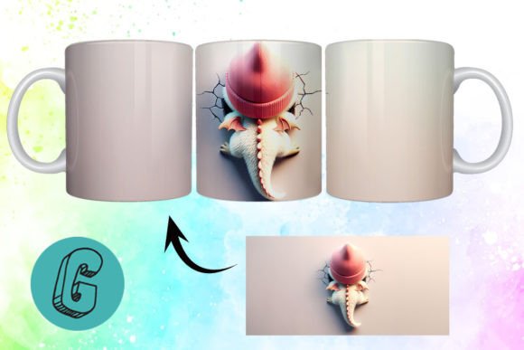 3D Valentine Dragon 3D Mug Wrap: A Premium Design Asset