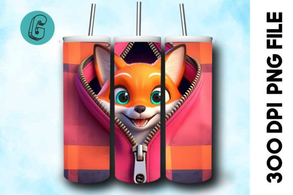 Adorable Valentine Fox 3D Tumbler Wrap: Your Next Creative Project