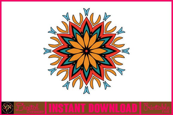 Mandala 3D Layered SVG Cut File-105: Vibrant Tribal Art