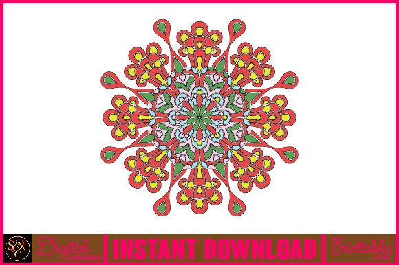 Mandala 3D Layered SVG Cut File-172: Vibrant Tribal Ornament Design