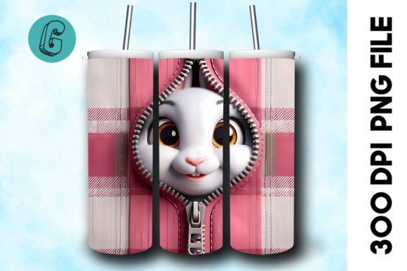 Rabbit 3D Valentine Tumbler Wrap (32)